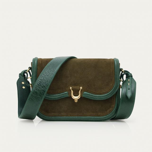 claris virot Sac Suede Manon Vert Bronze - Claris Virot