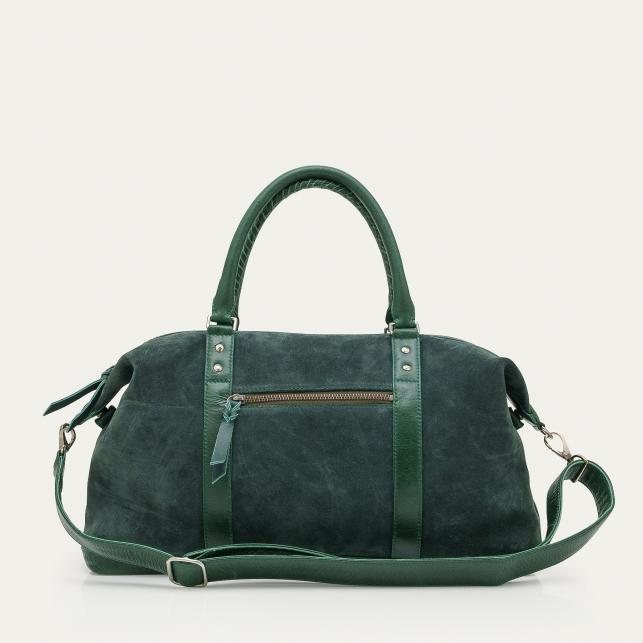 claris virot Sac Week-End Cuir Roger XS Vert Emeraude