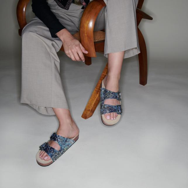 Claris Virot Sandales Lézard Odette Renaissance Camo