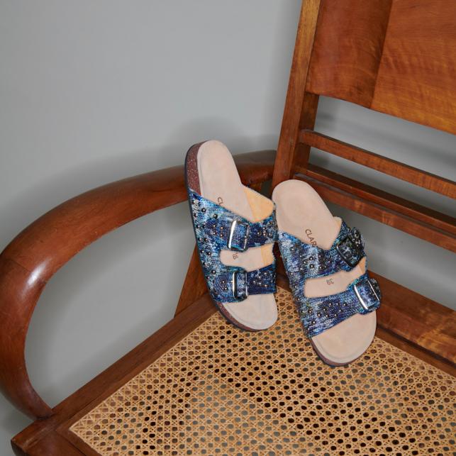 Claris Virot Sandales Lézard Odette Renaissance Camo