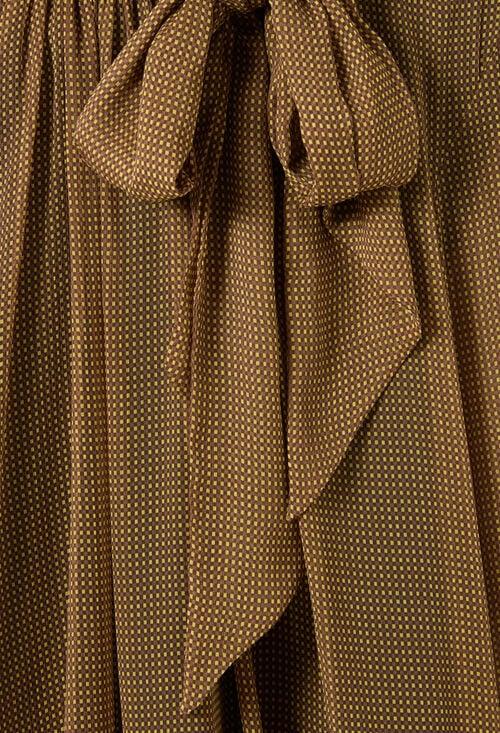 Claudie Blouse Lavallière Carreaux Fluide Pour Femme