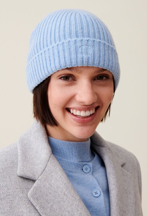 claudie Bonnet côtelé cachemire broderie CP pour femme