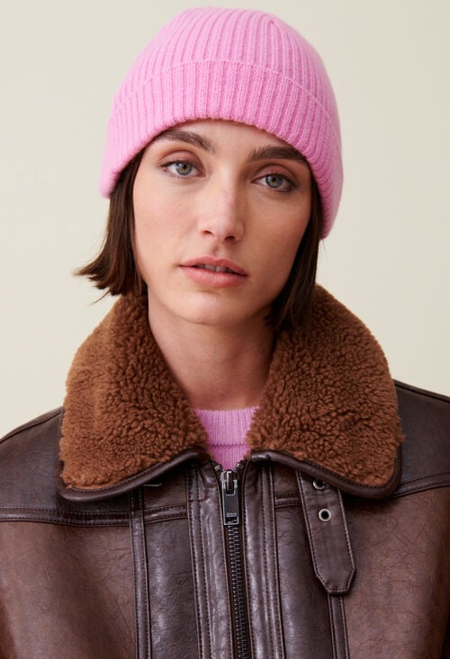 claudie Bonnet côtelé cachemire broderie CP pour femme