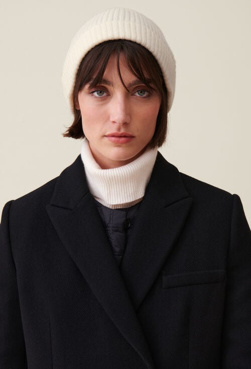 claudie Bonnet côtelé cachemire broderie CP pour femme