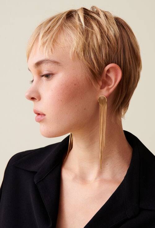 claudie Boucles d'oreilles cascade dorées pour femme