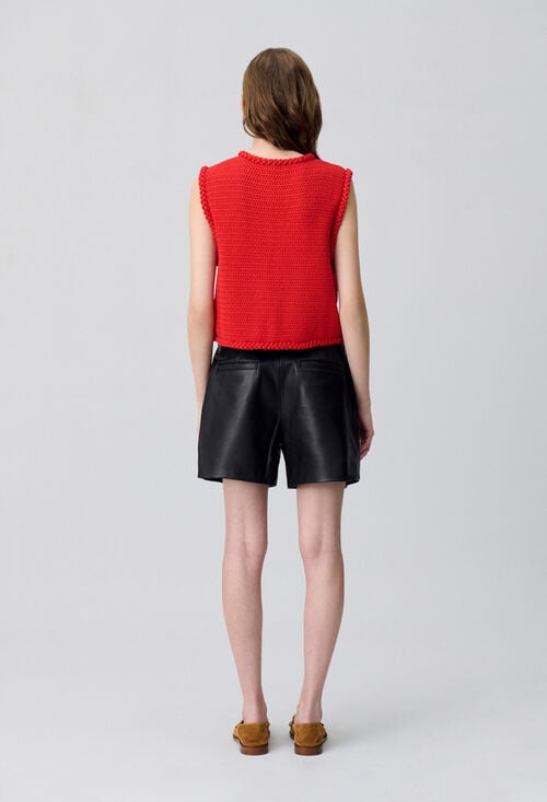 Claudie Cardigan En Crochet Sans Manches Pour Femme