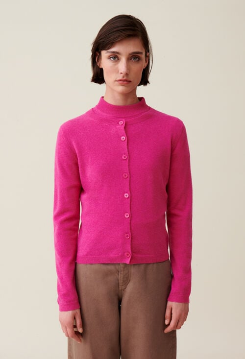 Claudie Cardigan Laine Boutonné Broderie CP Pour Femme