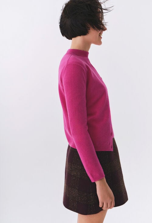 Claudie Cardigan Laine Boutonné Broderie CP Pour Femme