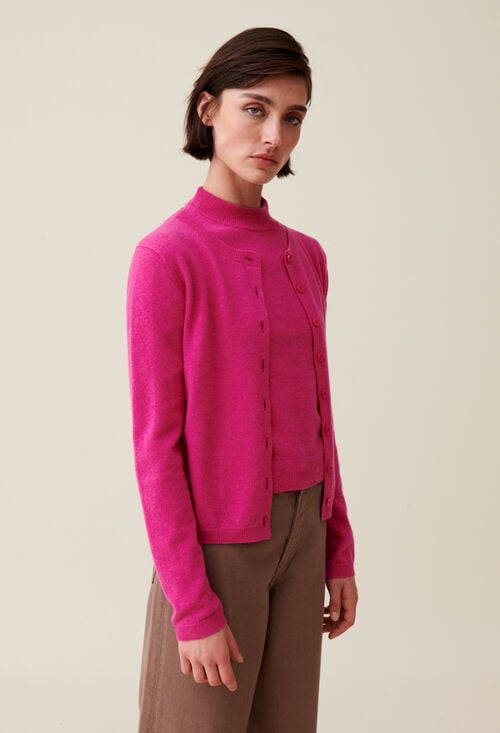 claudie Cardigan laine boutonné broderie CP pour femme