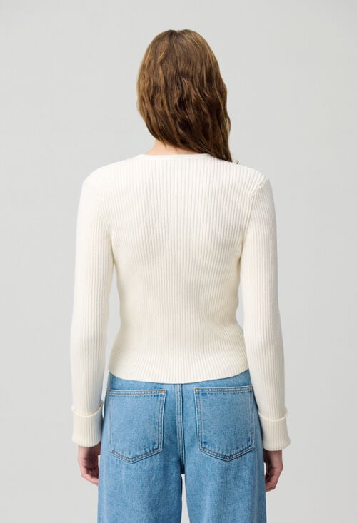 Claudie Cardigan Laine Mélangée Boutonné Pour Femme