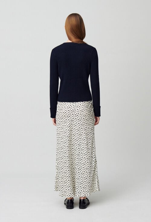 Claudie Cardigan Laine Mélangée Boutonné Pour Femme