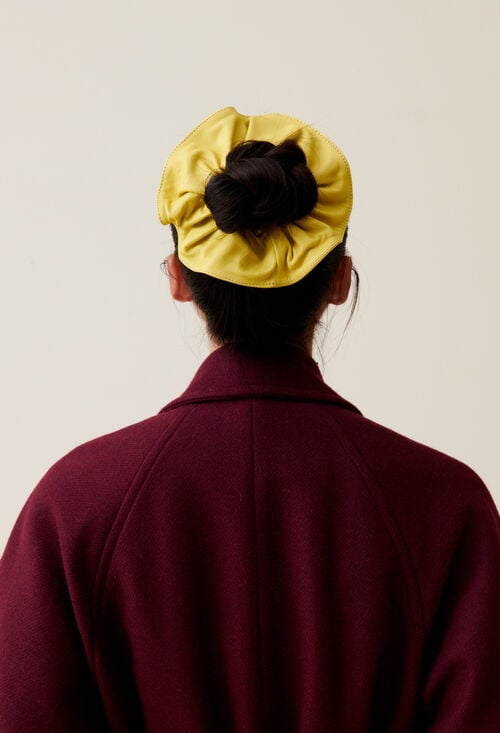 claudie Chouchou cuir bordures surpiquées pour femme