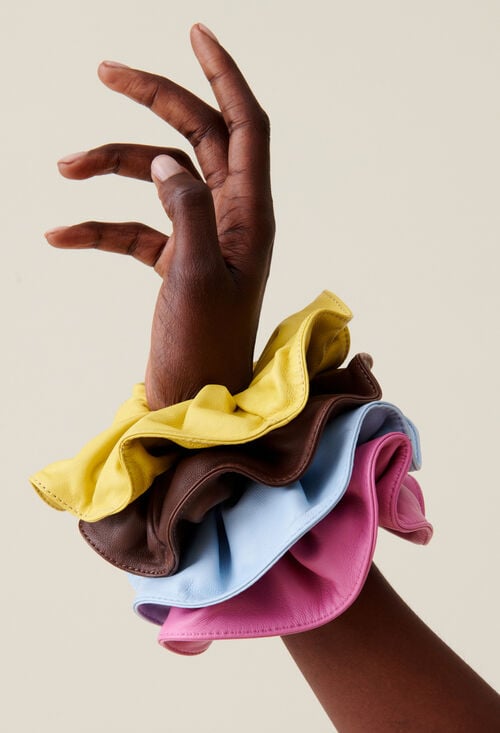 Claudie Chouchou Cuir Bordures Surpiquées Pour Femme