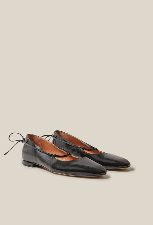 Claudie Ballerine Cuir Vernis Pour Femme