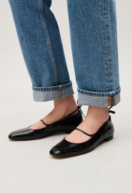 claudie Ballerine cuir vernis pour femme