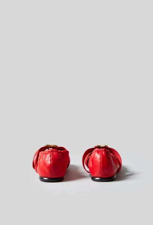 Claudie Ballerines Cuir Cœur Doré Pour Femme