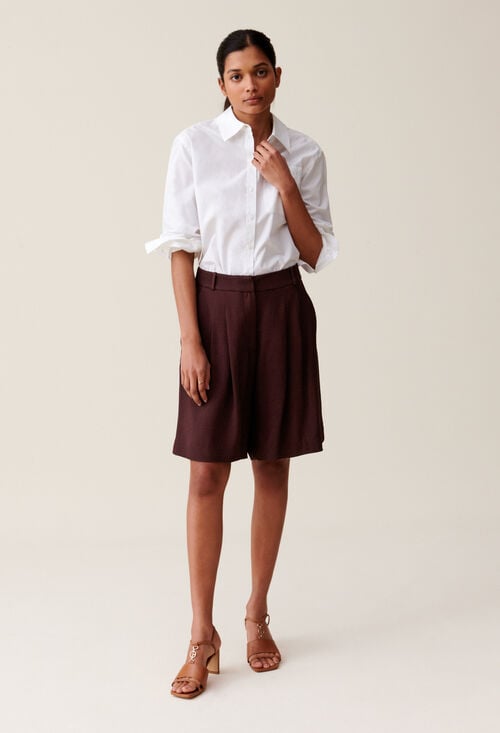 Claudie Bermuda Taille Haute Pour Femme