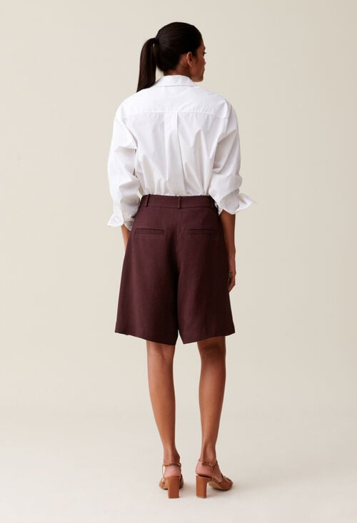 Claudie Bermuda Taille Haute Pour Femme