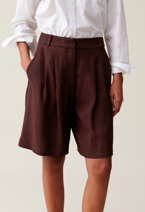 claudie Bermuda taille haute pour femme