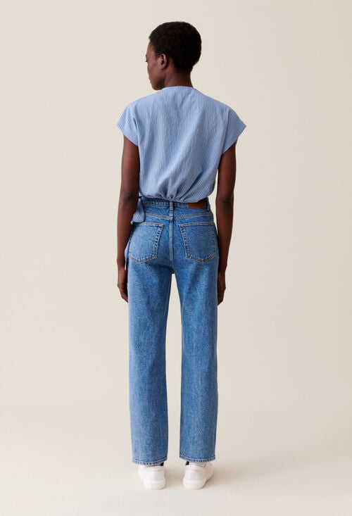 Claudie Blouse Cache-cœur Rayée Pour Femme