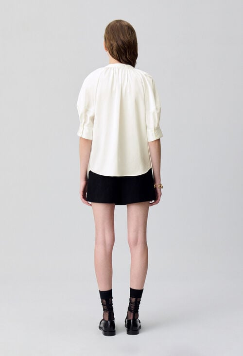 Claudie Blouse Fluide Col Tunisien Pour Femme