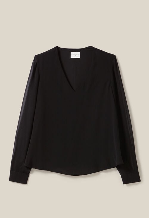 Claudie Blouse Fluide Transparente Pour Femme