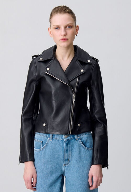 Claudie Blouson Cuir Pour Femme