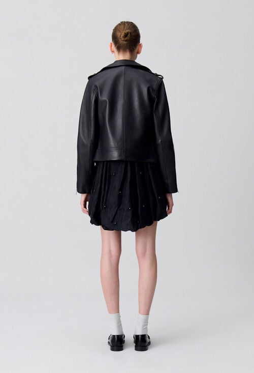 Claudie Blouson Cuir Pour Femme