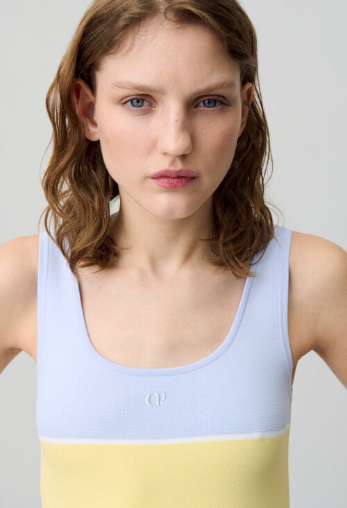 Claudie Body Bicolore Maille Fine Pour Femme