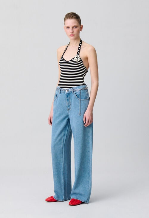 claudie Body rayé maille fine pour femme