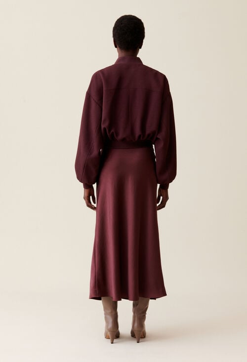 Claudie Bomber Fluide Zippé Pour Femme