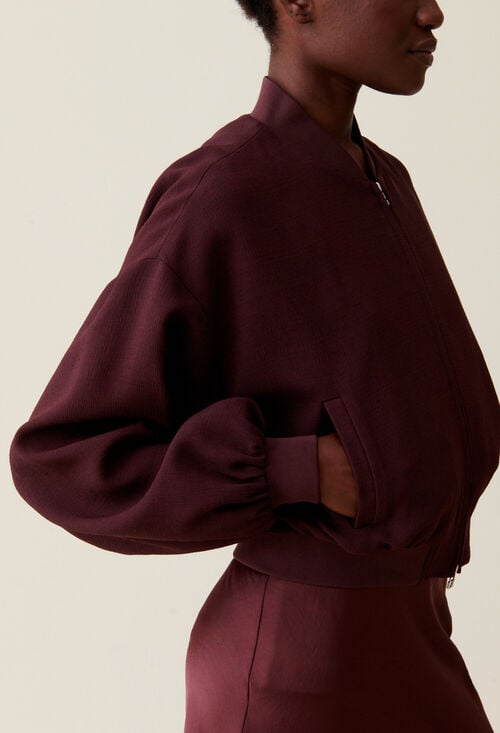 claudie Bomber fluide zippé pour femme