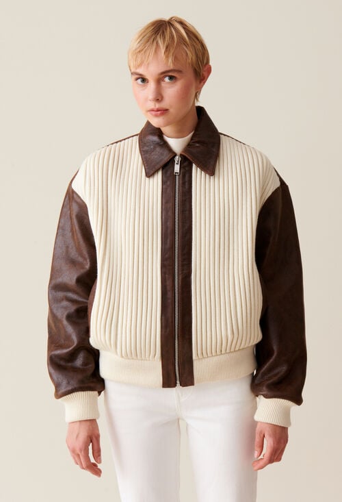 Claudie Bombers Bimatière Marron Pour Femme