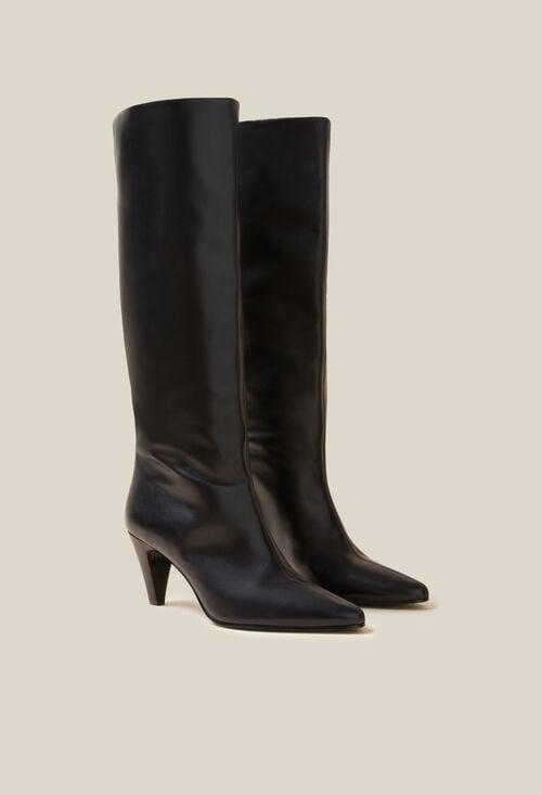Claudie Bottes Hautes Cuir Pour Femme