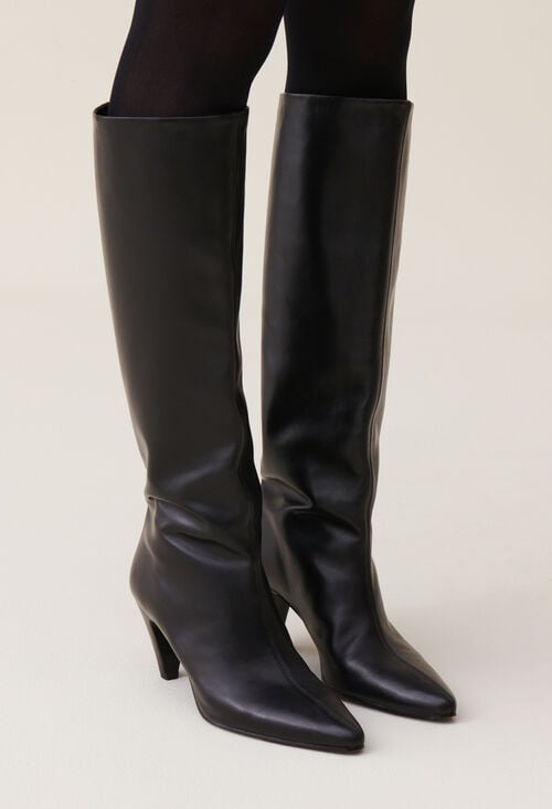 claudie Bottes hautes cuir pour femme