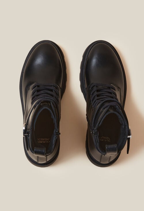 Claudie Bottines Rangers Cuir Pour Femme