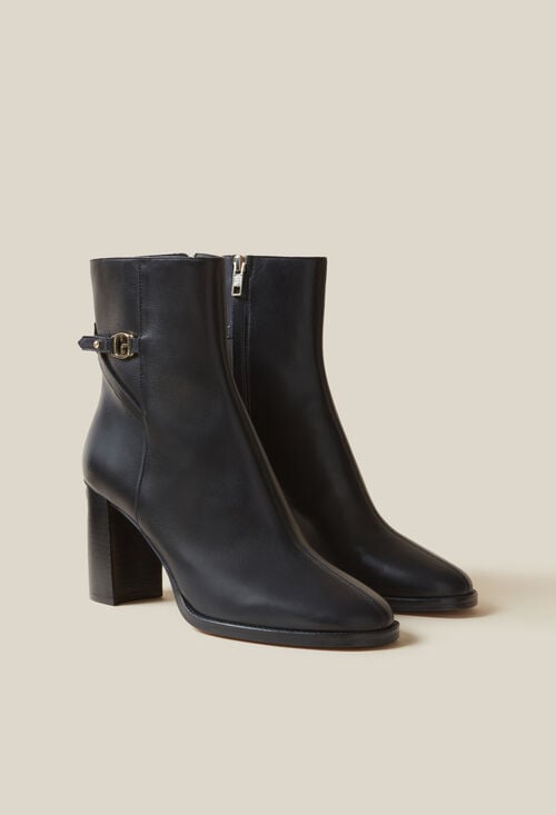 Claudie Bottines Talons Cuir Vernis Pour Femme