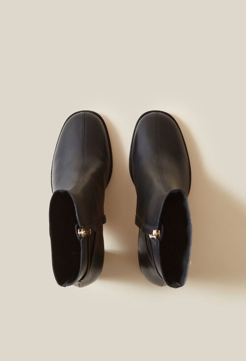 Claudie Bottines Talons Cuir Vernis Pour Femme