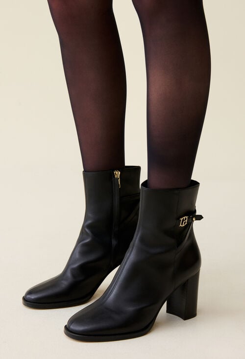 claudie Bottines talons cuir vernis pour femme