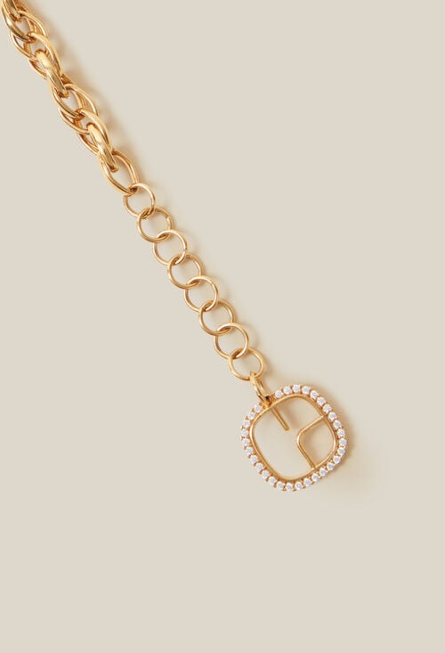 Claudie Bracelet Chaine Doré Logo CP Pour Femme