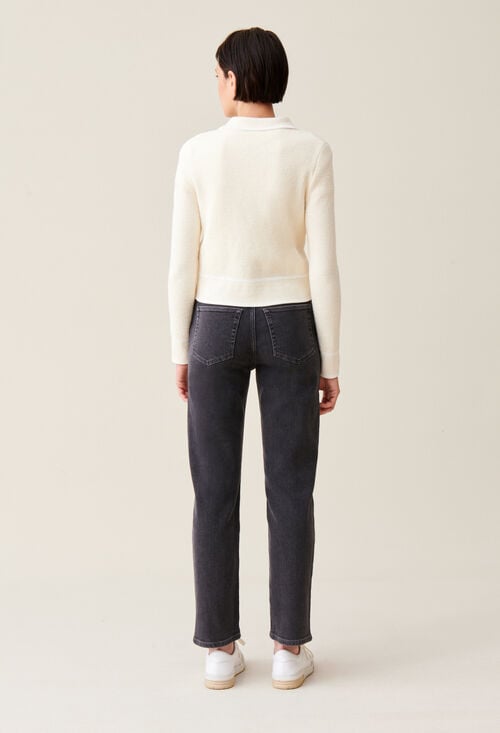 Claudie Cardigan Court Chiné Pour Femme