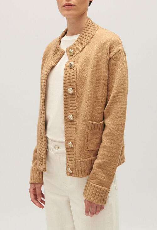 Claudie Cardigan Court Maille épaisse Pour Femme