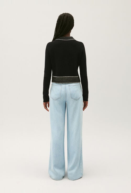 Claudie Cardigan Court Maille Pour Femme