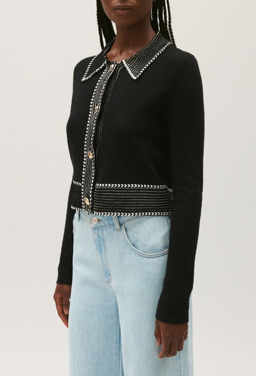 Claudie Cardigan Court Maille Pour Femme