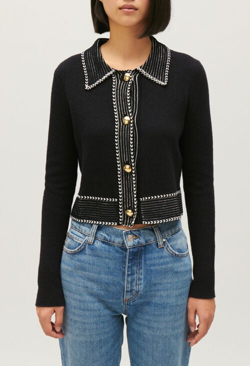 claudie Cardigan court maille pour femme