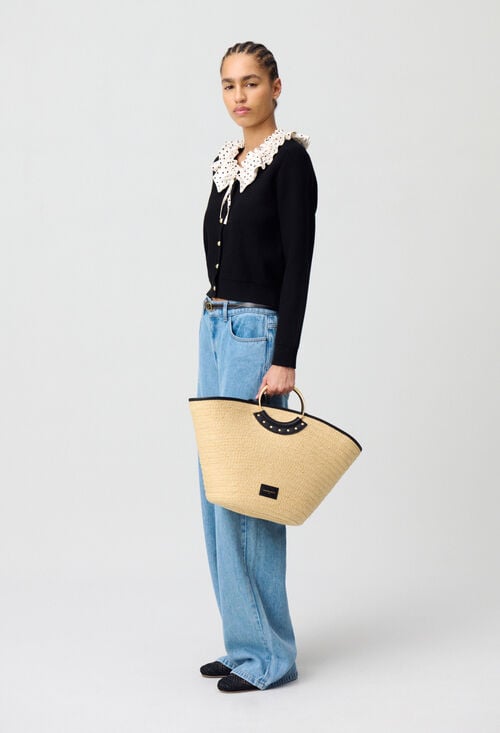 claudie Cardigan maille fine avec col pour femme