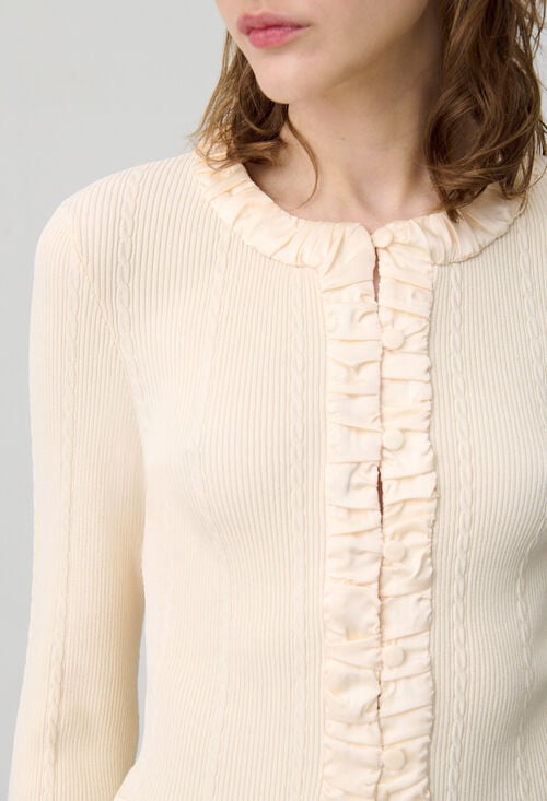 Claudie Cardigan Maille Fine Boutonné Pour Femme