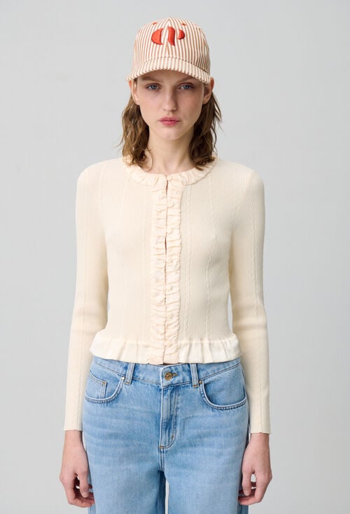 Claudie Cardigan Maille Fine Boutonné Pour Femme