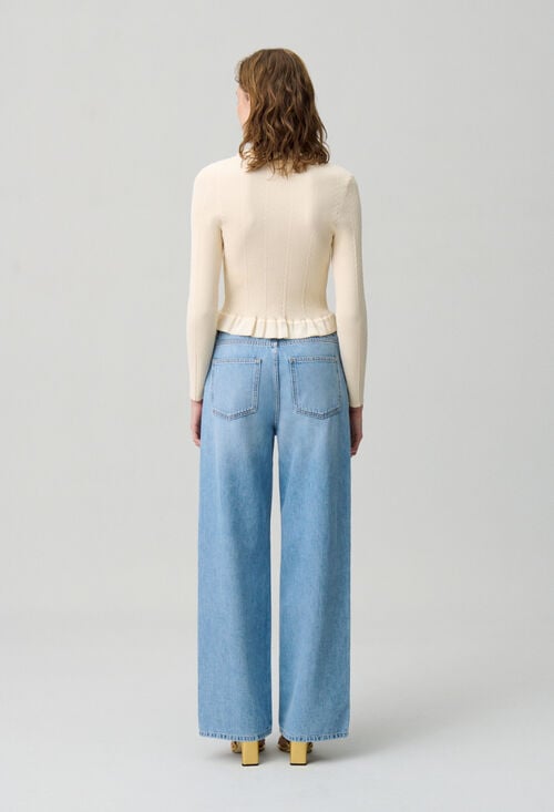 Claudie Cardigan Maille Fine Boutonné Pour Femme