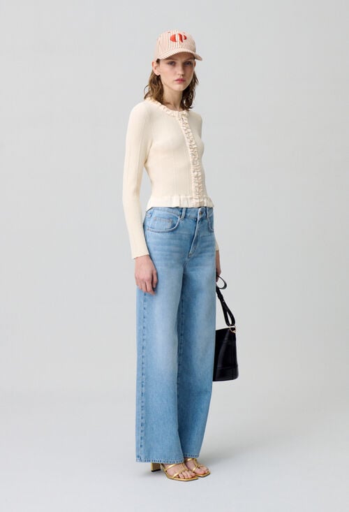 claudie Cardigan maille fine boutonné pour femme